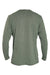 Anetik MVLPRL8 Mens Low Pro Tech Long Sleeve Crewneck T-Shirt Heather Dark Olive Green Flat Back
