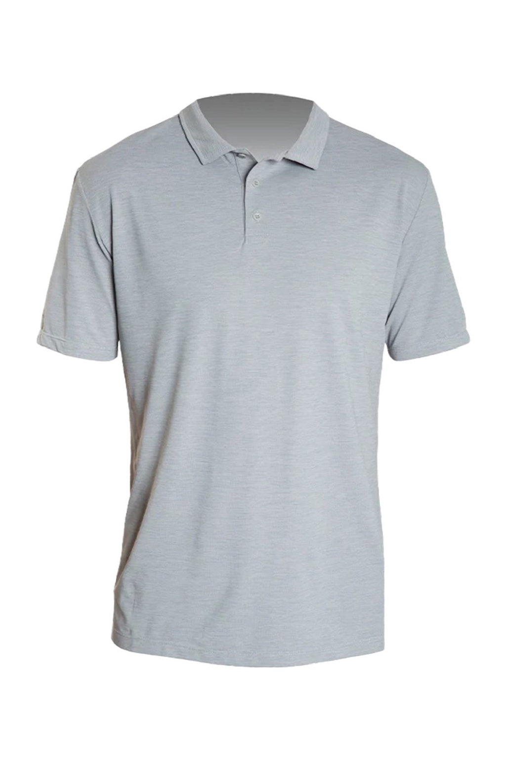 Anetik MPLPRS0 Mens Low Pro Tech Short Sleeve Polo Shirt Heather Alloy Grey Flat Front