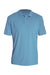 Anetik MPLPRS0 Mens Low Pro Tech Short Sleeve Polo Shirt Heather Bahama Blue Flat Front