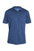 Anetik MPLPRS0 Mens Low Pro Tech Short Sleeve Polo Shirt Heather Navy Blue Flat Front