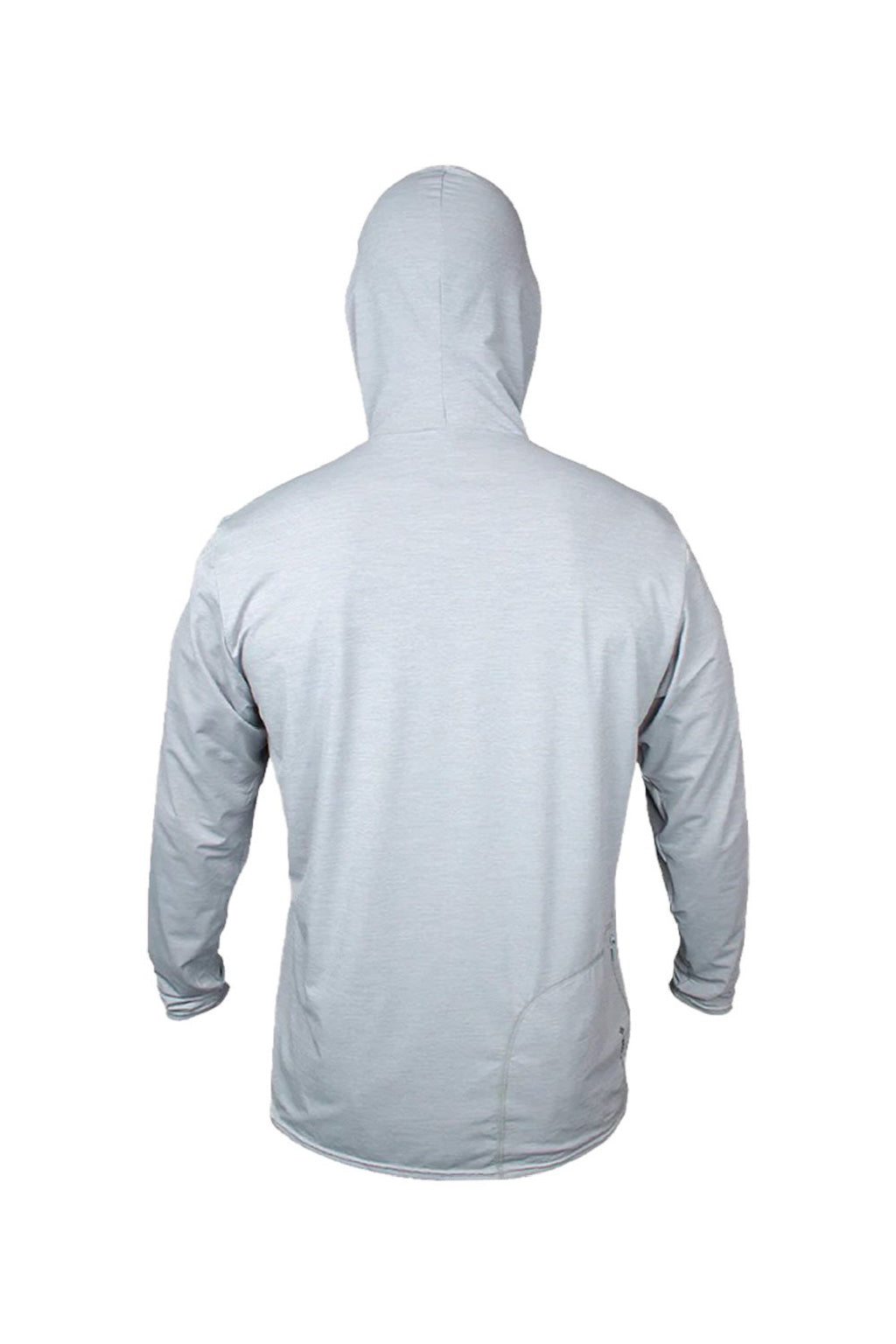 Anetik MVLPRH8 Mens Low Pro Tech Long Sleeve Hooded T-Shirt Hoodie Heather Alloy Grey Flat Back