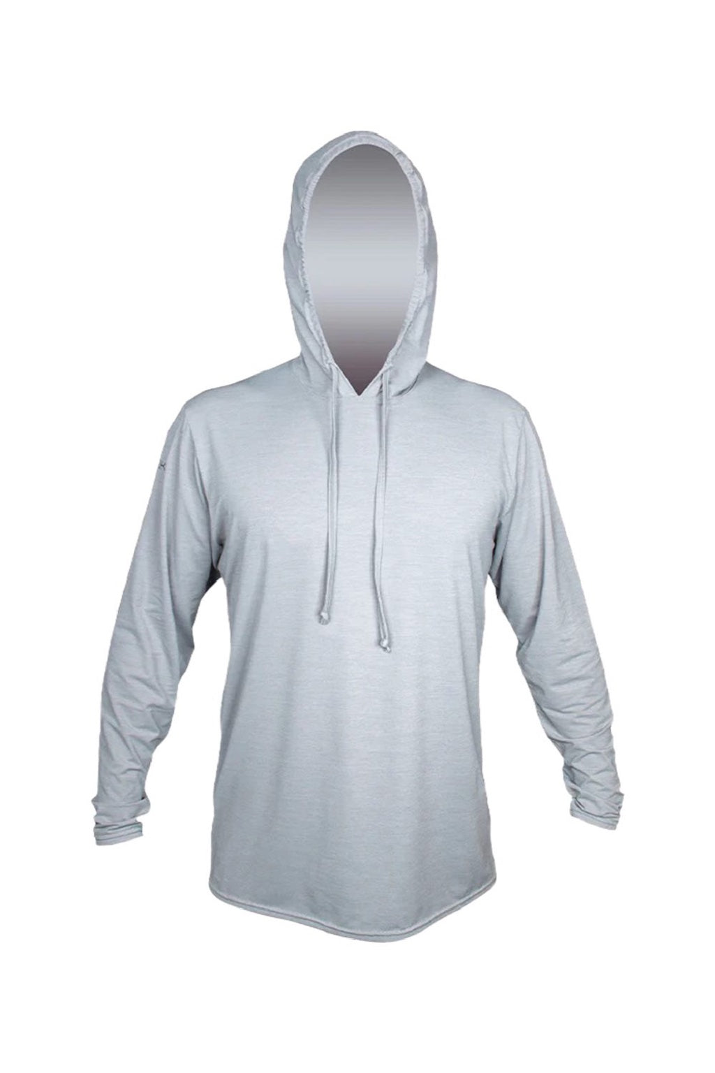 Anetik MVLPRH8 Mens Low Pro Tech Long Sleeve Hooded T-Shirt Hoodie Heather Alloy Grey Flat Front