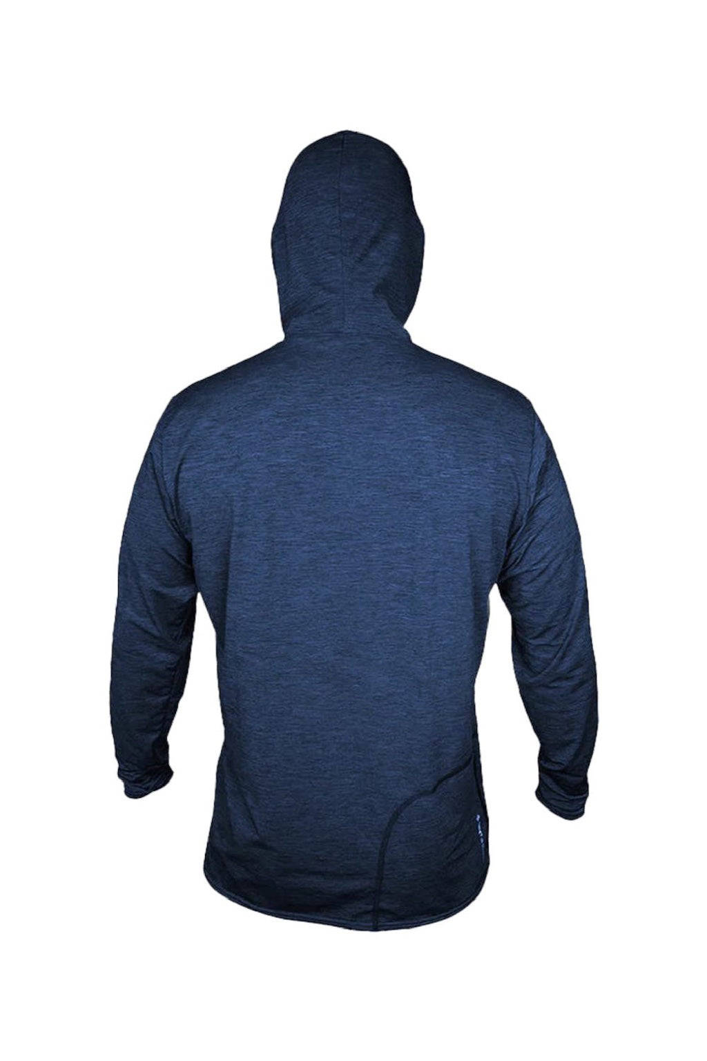 Anetik MVLPRH8 Mens Low Pro Tech Long Sleeve Hooded T-Shirt Hoodie Heather Navy Blue Flat Back