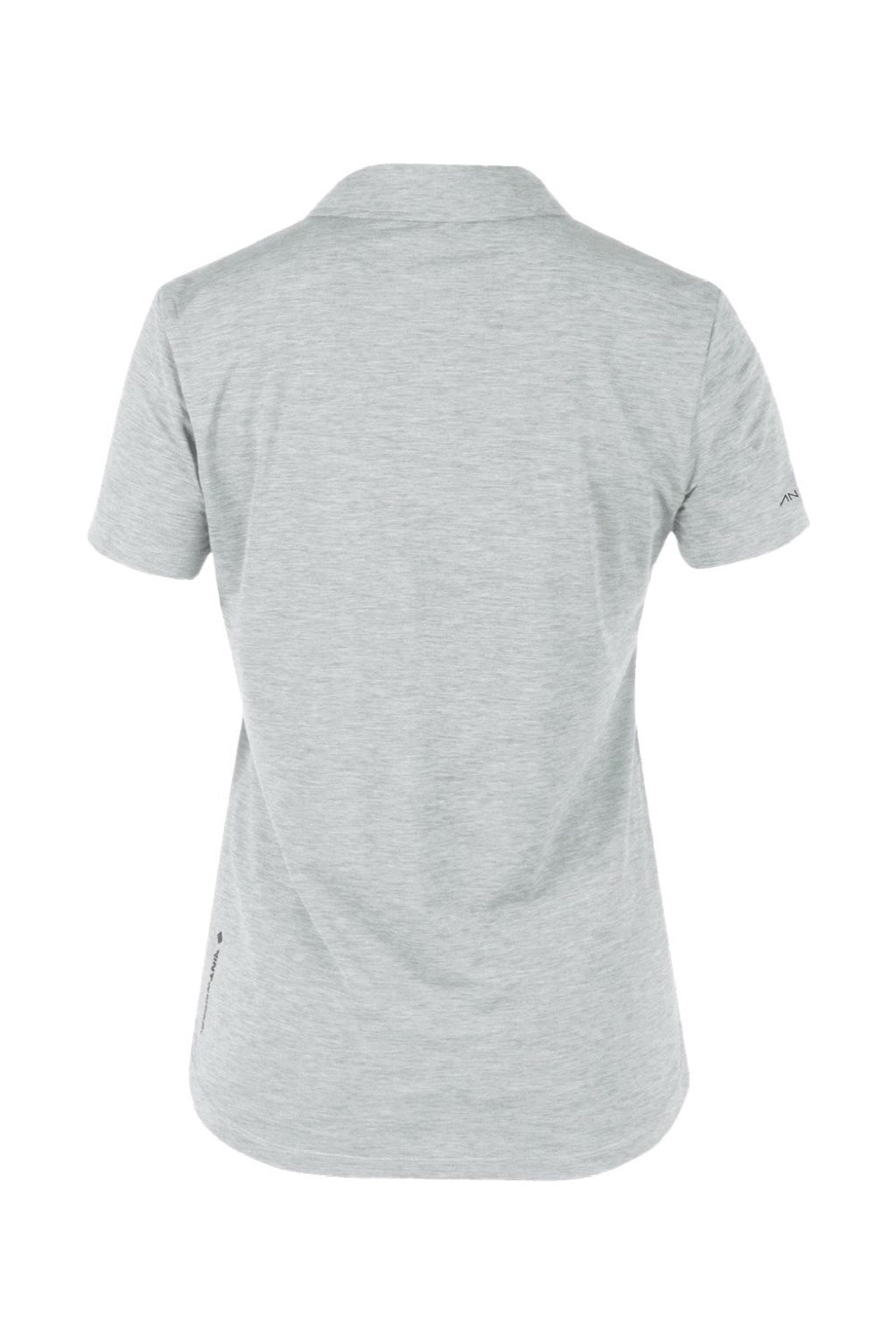 Anetik WPBRZS1 Womens Breeze Tech Short Sleeve Polo Shirt Heather Alloy Grey Flat Back