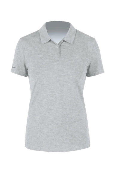 Anetik WPBRZS1 Womens Breeze Tech Short Sleeve Polo Shirt Heather Alloy Grey Flat Front