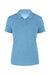 Anetik WPBRZS1 Womens Breeze Tech Short Sleeve Polo Shirt Heather Bahama Blue Flat Front