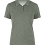 Anetik Womens Breeze Tech UPF 30+ Short Sleeve Polo Shirt - Heather Dark Olive Green - New