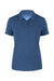Anetik WPBRZS1 Womens Breeze Tech Short Sleeve Polo Shirt Heather Navy Blue Flat Front