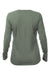 Anetik WSBRZL0 Womens Breeze Tech Long Sleeve Crewneck T-Shirt Heather Dark Olive Green Flat Back