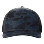 Richardson Hats Mens Printed Snapback Trucker Hat - Admiral Duck Camo/Black - New