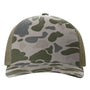 Richardson Hats Mens Printed Snapback Trucker Hat - Marsh Duck Camo/Loden - New