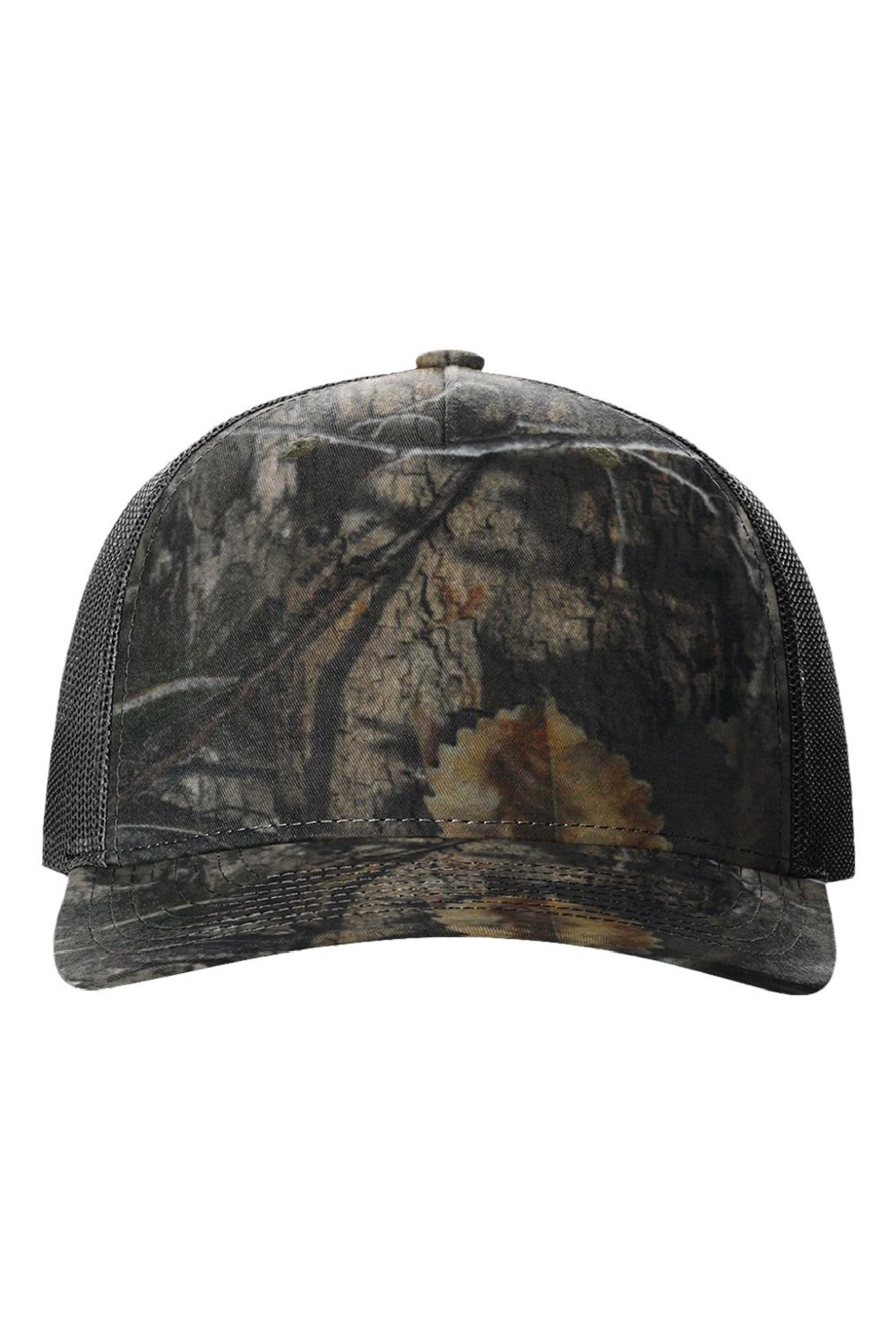 Richardson Hats 112PFP Mens Printed Snapback Trucker Hat Mossy Oak Country DNA/Black Flat Front