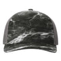 Richardson Hats Mens Printed Snapback Trucker Hat - Mossy Oak Elements Blacktip/Charcoal - New