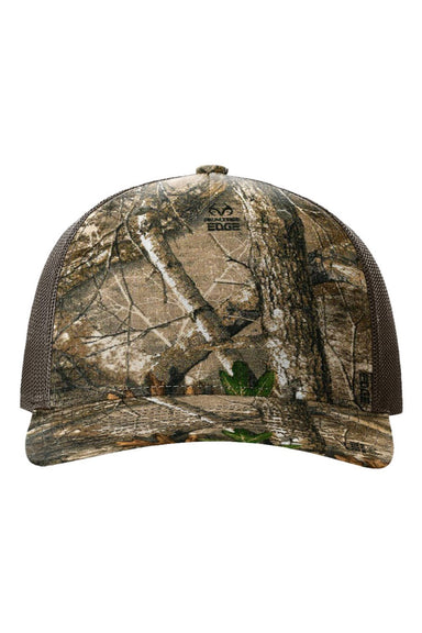 Richardson Hats 112PFP Mens Printed Snapback Trucker Hat Realtree Edge/Brown Flat Front
