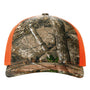 Richardson Hats Mens Printed Snapback Trucker Hat - Realtree Edge/Neon Orange - New