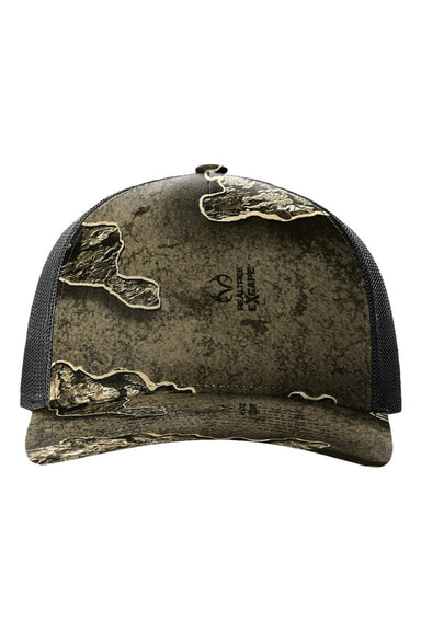 Richardson Hats 112PFP Mens Printed Snapback Trucker Hat Realtree Escape/Black Flat Front