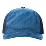 Richardson Hats Mens Printed Snapback Trucker Hat - Realtree Fishing Light Blue/Navy - New
