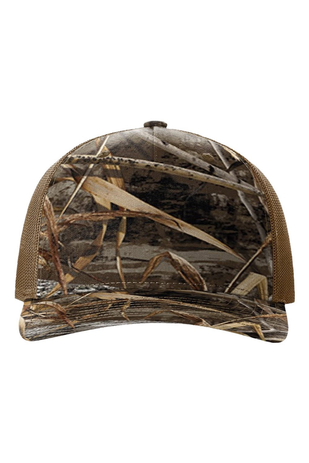 Richardson Hats 112PFP Mens Printed Snapback Trucker Hat Realtree Max-7/Buck Flat Front