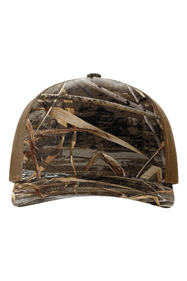 Richardson Hats 112PFP Mens Printed Snapback Trucker Hat Realtree Max-7/Buck Flat Front