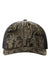Richardson Hats 112PFP Mens Printed Snapback Trucker Hat Realtree Timber/Black Flat Front