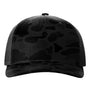 Richardson Hats Mens Printed Snapback Trucker Hat - Sable Duck Camo/Black - New