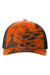 Richardson Hats 112PFP Mens Printed Snapback Trucker Hat Kryptek Inferno/Black Flat Front