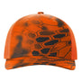 Richardson Hats Mens Printed Snapback Trucker Hat - Kryptek Inferno/Blaze Orange - New