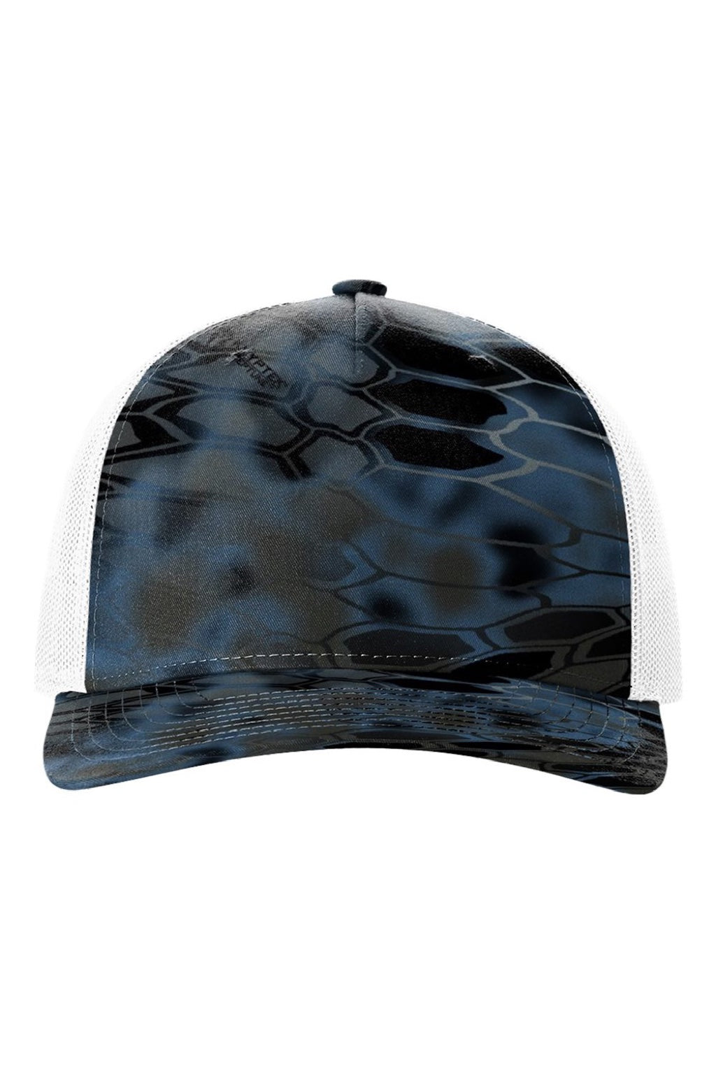 Richardson Hats 112PFP Mens Printed Snapback Trucker Hat Kryptek Neptune/White Flat Front