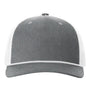 Richardson Hats Mens Adjustable Trucker Rope Hat - Heather Grey/White - New