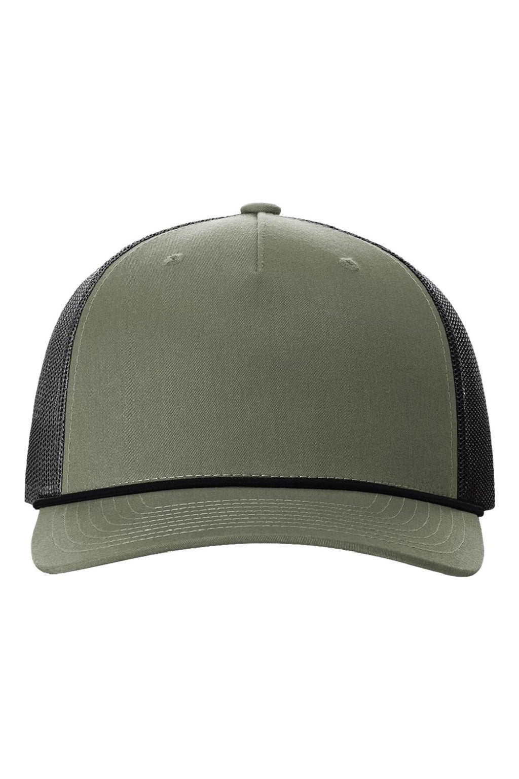 Richardson Hats 112FPR Mens Adjustable Trucker Rope Hat Loden Green/Black Flat Front