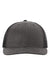 Richardson Hats 112WF Mens Fremont Snapback Trucker Hat Charcoal Grey/Black Flat Front