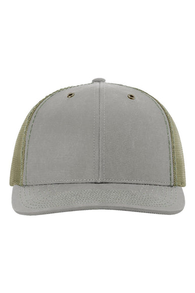 Richardson Hats 112WF Mens Fremont Snapback Trucker Hat Khaki/Loden Green Flat Front