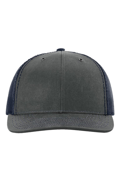 Richardson Hats 112WF Mens Fremont Snapback Trucker Hat Navy Blue Flat Front