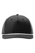 Richardson Hats 258 Mens Five Panel Classic Rope Snapback Hat Black/White Flat Front