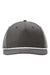 Richardson Hats 258 Mens Five Panel Classic Rope Snapback Hat Dark Grey/White Flat Front