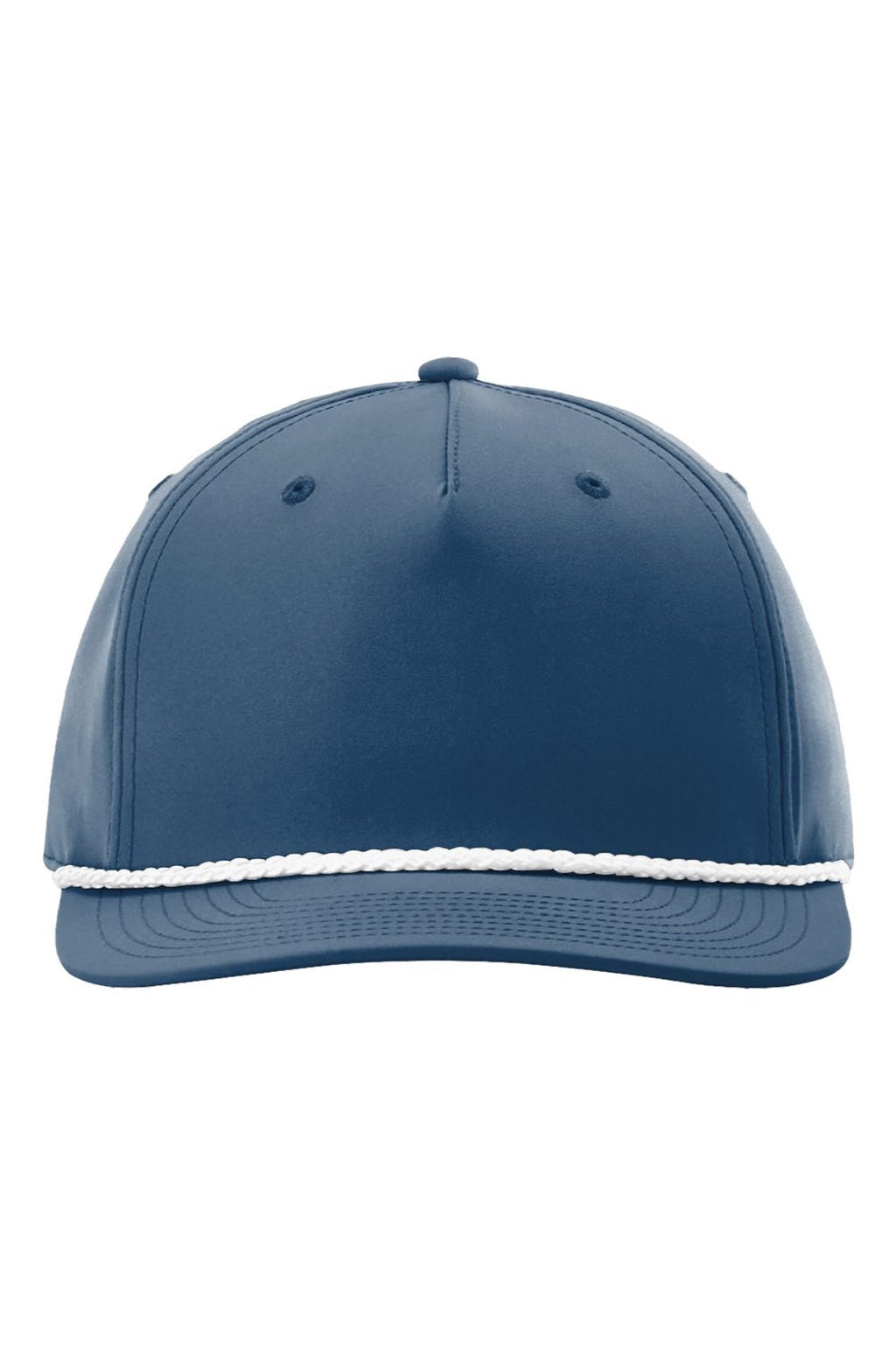 Richardson Hats 258 Mens Five Panel Classic Rope Snapback Hat Light Blue/White Flat Front