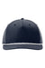 Richardson Hats 258 Mens Five Panel Classic Rope Snapback Hat Navy Blue/White Flat Front