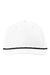 Richardson Hats 258 Mens Five Panel Classic Rope Snapback Hat White/Black Flat Front