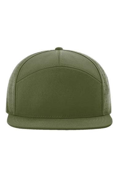 Richardson Hats 169 Mens Cannon Snapback Hat Moss Green Flat Front