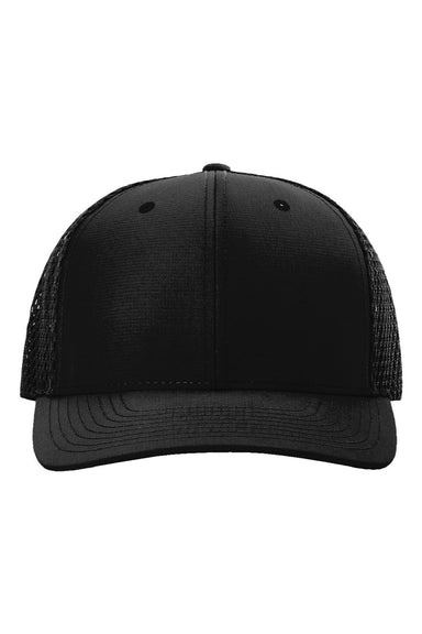 Richardson Hats 835 Mens Tilikum Snapback Hat Black Flat Front