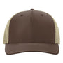 Richardson Hats Mens Tilikum Moisture Wicking Snapback Hat - Brown/Khaki - New