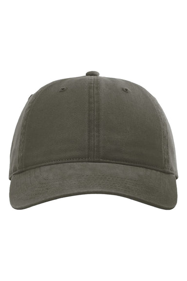 Richardson Hats 326 Mens Peach Twill Adjustable Dad Hat Army Green Flat Front