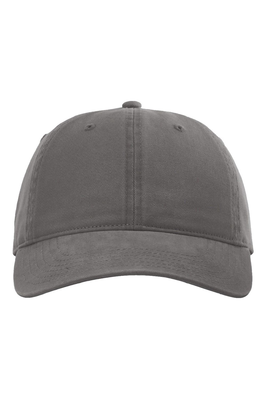 Richardson Hats 326 Mens Peach Twill Adjustable Dad Hat Charcoal Grey Flat Front