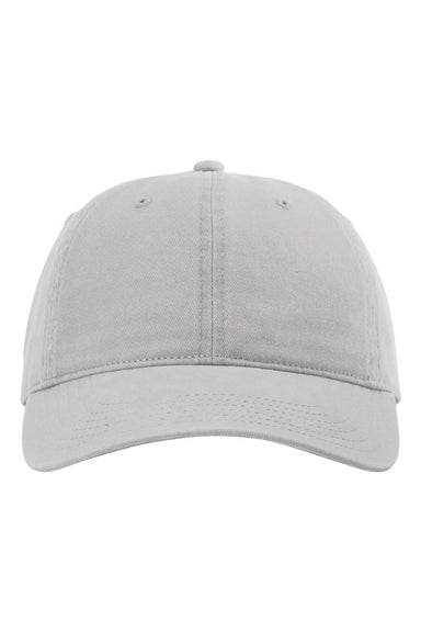 Richardson Hats 326 Mens Peach Twill Adjustable Dad Hat Grey Flat Front