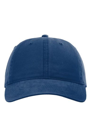 Richardson Hats 326 Mens Peach Twill Adjustable Dad Hat Royal Blue Flat Front