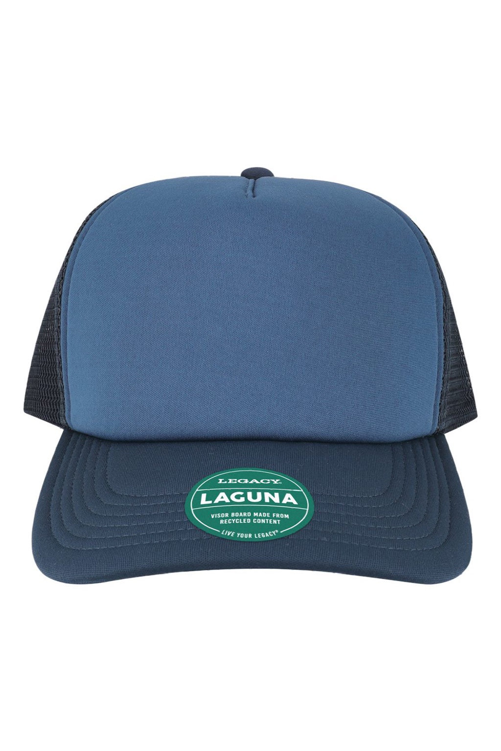 Legacy Hats LTA Mens Laguna Snapback Hat Dark Navy Blue/Light Navy Blue Flat Front