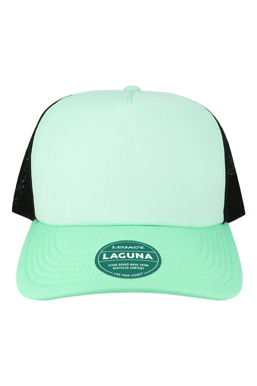 Legacy Hats LTA Mens Laguna Snapback Hat Light Mint Green/Dark Mint Green/Black Flat Front
