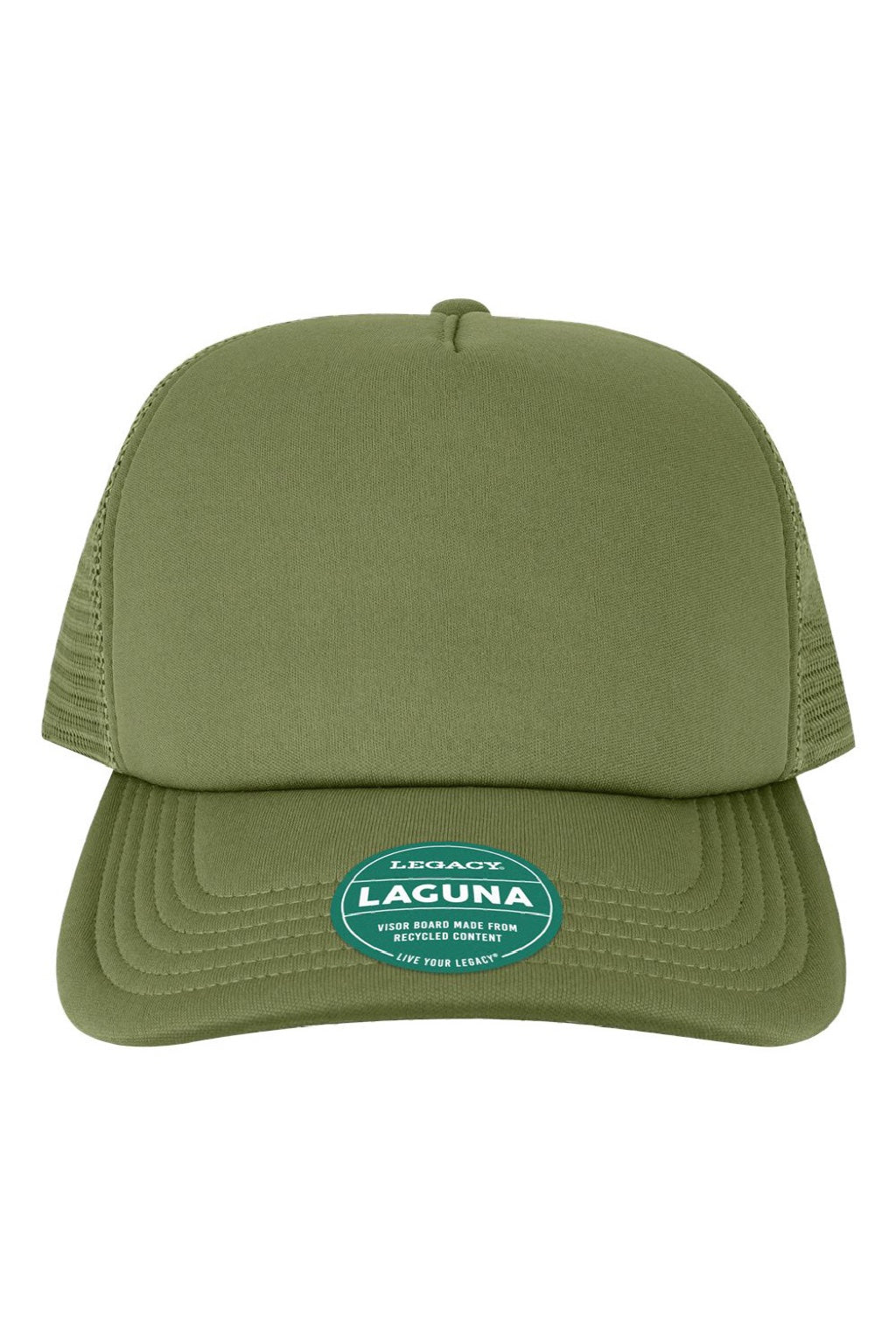 Legacy Hats LTA Mens Laguna Snapback Hat Light Olive Green Flat Front