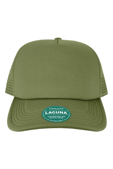 Legacy Hats LTA Mens Laguna Snapback Hat Light Olive Green Flat Front