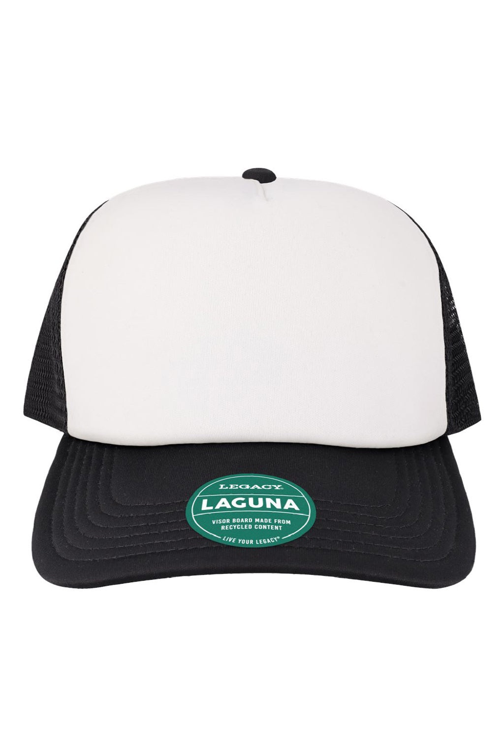 Legacy Hats LTA Mens Laguna Snapback Hat White/Black Flat Front